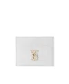 Burberry Logo-plaque Leather Card Holder In White