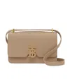 Burberry Logo-plaque Leather Shoulder Bag In Brown
