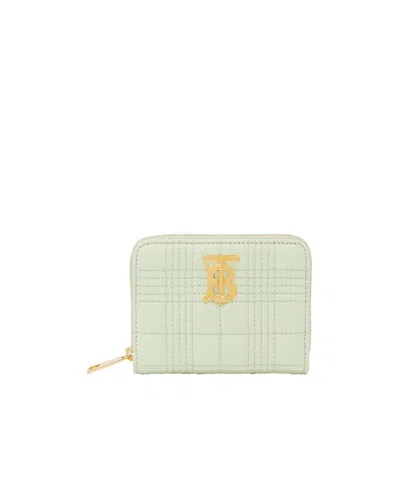 Burberry Logo-plaque Zip-fastening Purse In Gray