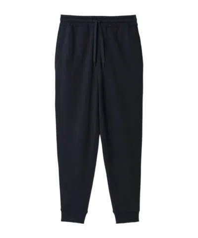 Burberry Logo Pleated Sweatpants In Black