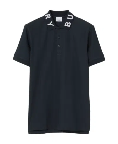 Burberry Logo Polo Shirt In Black
