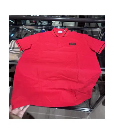 Burberry Logo Polo Shirt In Red