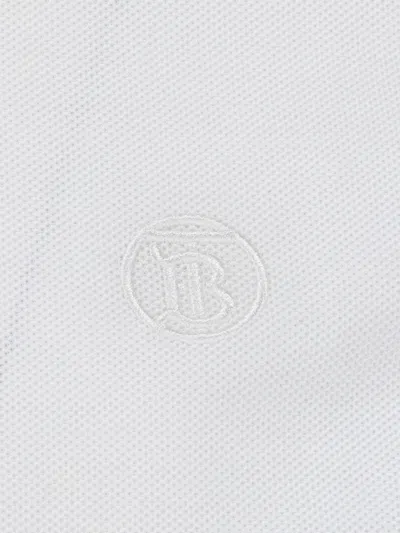 Burberry Logo Polo Shirt In White