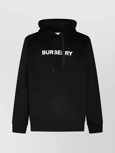 BURBERRY LOGO PRINT COTTON HOODIE