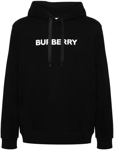 BURBERRY LOGO-PRINT COTTON HOODIE