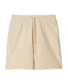 Burberry Relaxed-fit Cotton Shorts With Drawstring Waistband In Neutral