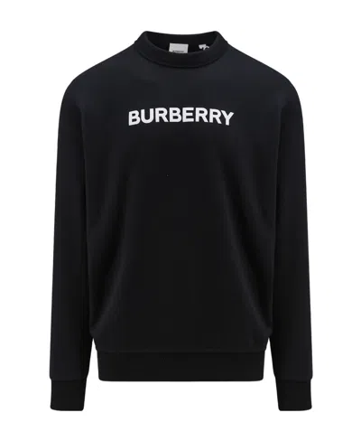 Burberry Burlow Logo Cotton Jersey Sweatshirt In Black