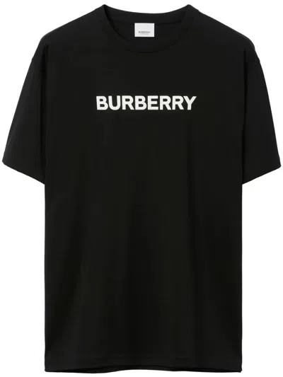 Burberry Logo-print Cotton T-shirt In Black