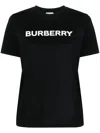 Burberry Black T-shirt With Bold Logo Design In Black