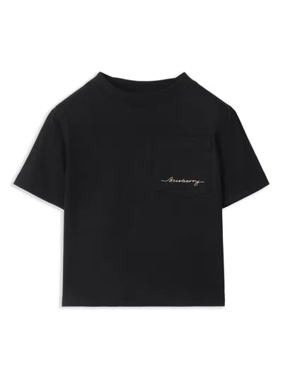 Burberry Babies' Logo-print Cotton T-shirt In Black