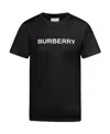 Burberry Black T-shirt With Bold Logo Design In Black