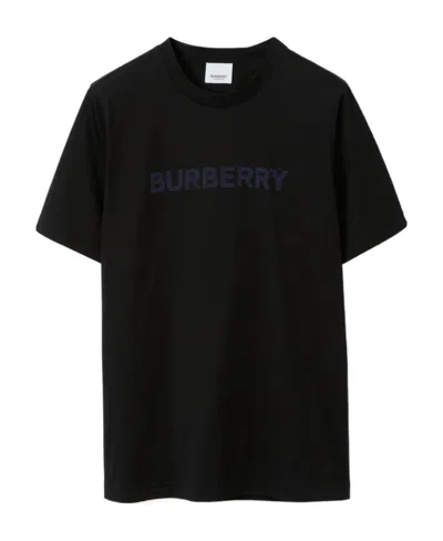 Burberry Logo-print Cotton T-shirt In Black