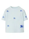 Burberry Baby Boys Blue Ekd Cotton T-shirt In Blue
