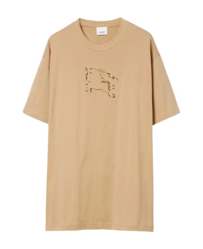 Burberry Logo-print Cotton T-shirt In Brown