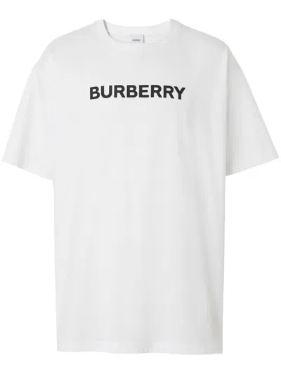 Burberry Logo-print Cotton T-shirt For Men In White