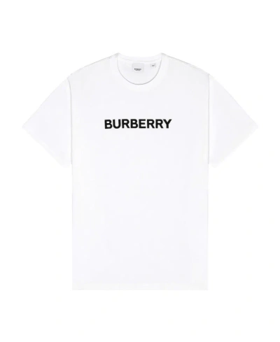 Burberry Logo-print Cotton T-shirt In White