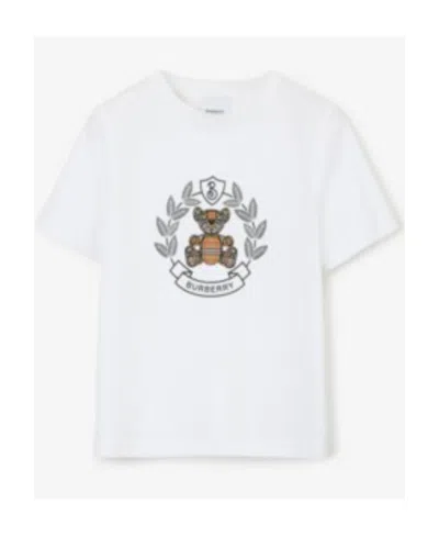 Burberry Logo-print Cotton T-shirt In White
