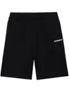 Burberry Raphael Logo Cotton Jersey Sweat Shorts In Black