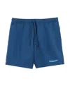 Burberry Logo-print Drawstring Swim Shorts In Blue