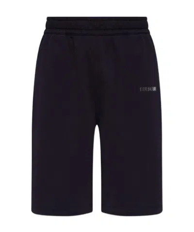 Burberry Logo-print Elasticated-waist Shorts In Black