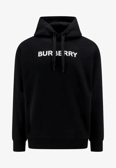 BURBERRY LOGO PRINT HOODED SWEATSHIRT