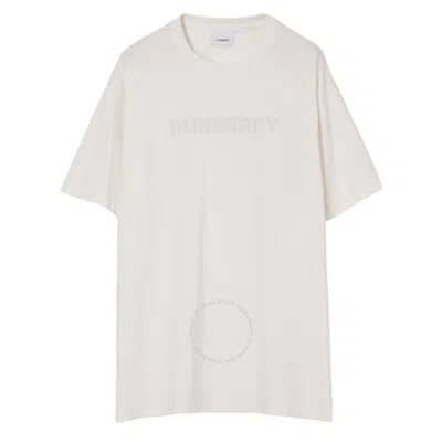 Burberry Logo Print Cotton Jersey T-shirt In White