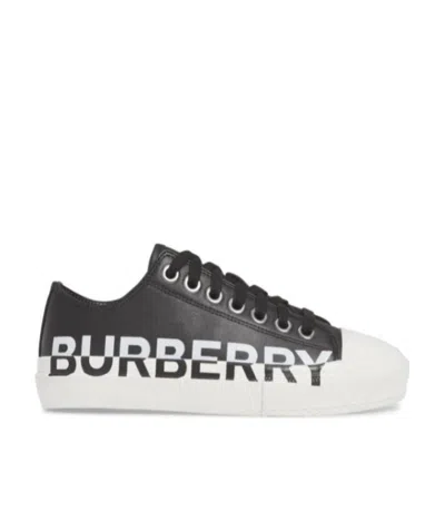 Burberry Logo Print Lace-up Sneakers In White