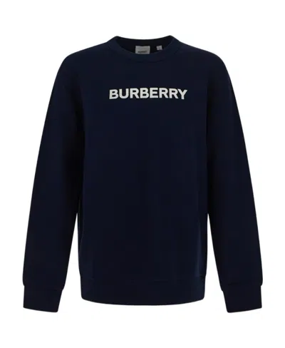 Burberry Burlow Logo Cotton Jersey Sweatshirt In Black