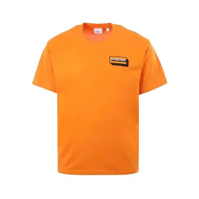 Burberry Logo-print Short Sleeve T-shirt In Orange