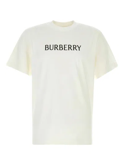Burberry Logo Print Short Sleeves Crew Neck T-shirt For Men In White