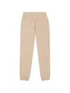 Burberry Logo Print Stretch Cotton Jogging Pants Soft Fawn In Neutrals