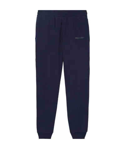 Burberry Logo-print Stretch-cotton Track Pants In Black