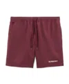 Burberry Ekd Motif Cotton Shorts In Red