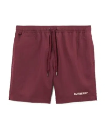 Burberry Logo-print Swim Shorts In Red