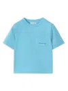 Burberry Babies' Logo-print T-shirt In Blue