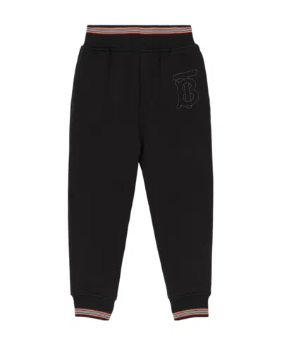 Burberry Logo-print Track Pants In Black