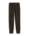 Burberry Asian Fit Logo-embellished Wool Jogging Pants In Black