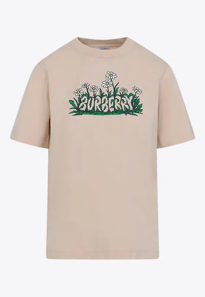 BURBERRY LOGO-PRINTED CREWNECK T-SHIRT