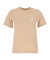 Burberry Women Peach Cotton T-shirt In Nude