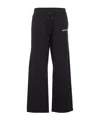 Burberry Logo Printed Drawstring Track Trousers In Black