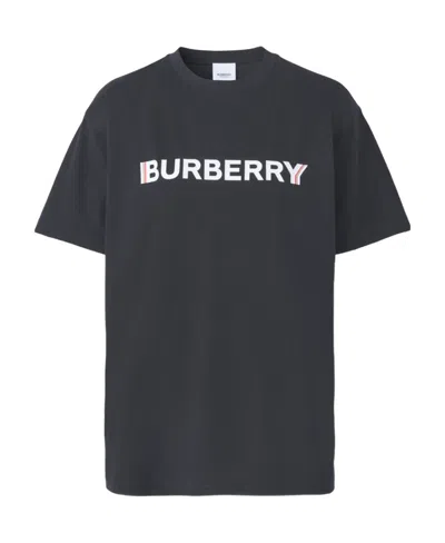 Burberry Frankie Logo-print Short-sleeve T-shirt In Black