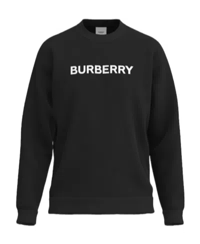 Burberry Burlow Logo Cotton Jersey Sweatshirt In Black
