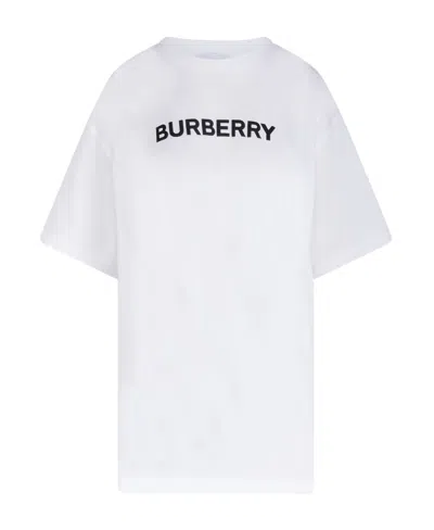 Burberry Cotton T Shirt Featuring Front Logo Print In White