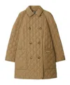 Burberry Logo Quilted Cotton In Brown