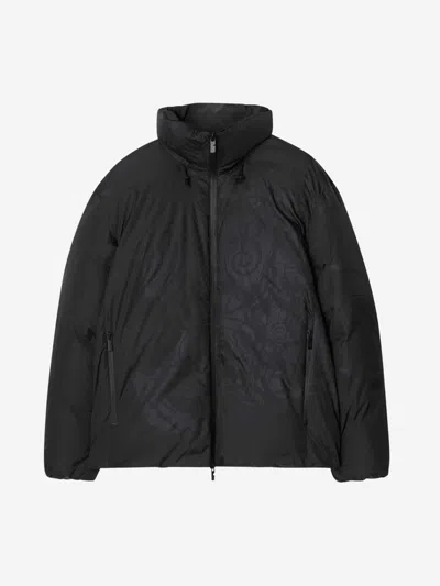 Burberry Equestrian Knight Padded Jacket In Black