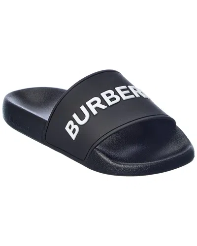 Burberry Logo Rubber Slide In Black