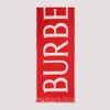 Burberry Logo Scarf In Red