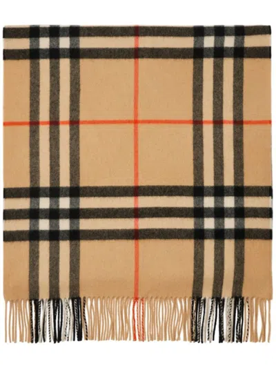 Burberry Logo Scarf In Beige
