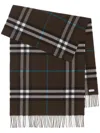 Burberry Dark Brown Signature Print Scarf In Brown