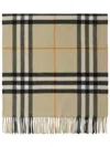 Burberry Wide Check Cashmere Scarf In Neutrals